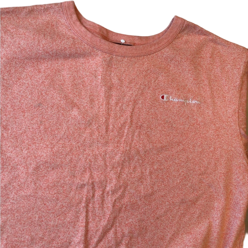 Champion Heathered Pink CropTop Tee